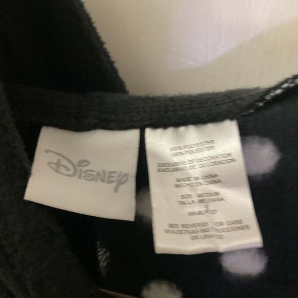 DISNEY Minnie Mouse Hooded Polka Dot Onesie Pajamas Costume Halloween M Holiday - Picture 8 of 8